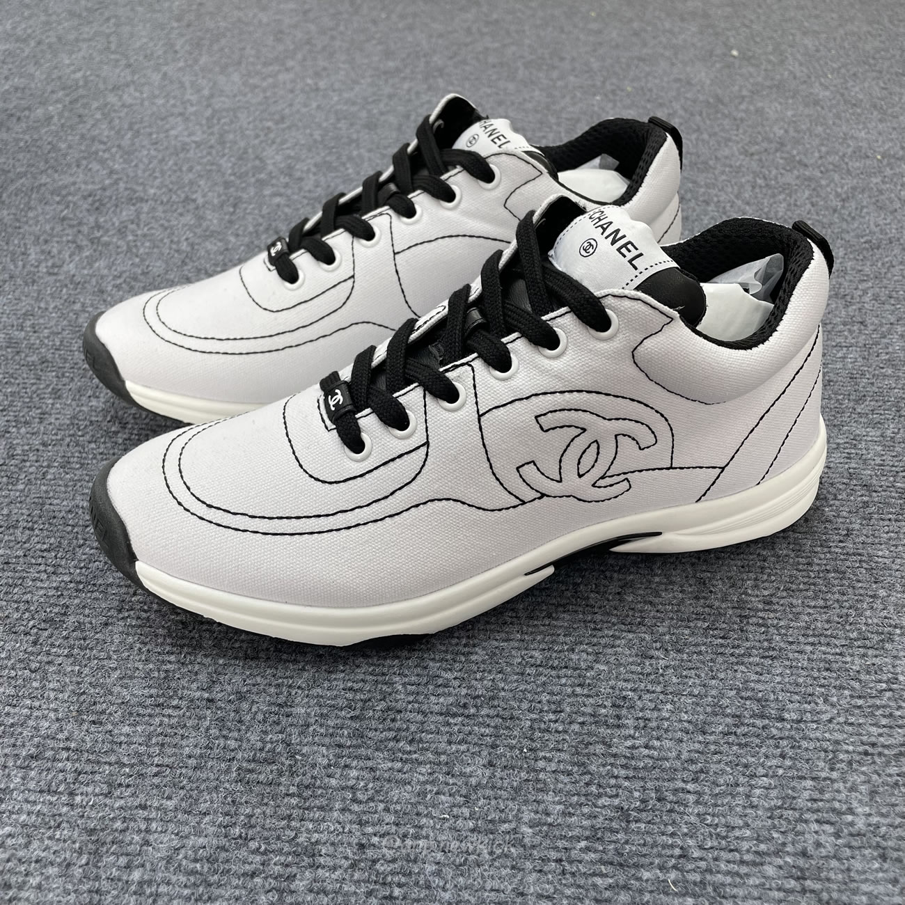 Chanel Low Top Trainer Black White G38299 Y55720 K3845 (3) - newkick.org